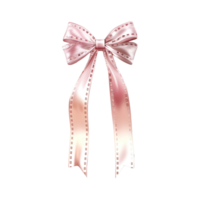 AI generated Pink ribbon bow isolated on transparent background png