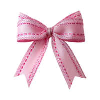 AI generated Pink satin bow isolated on transparent background png
