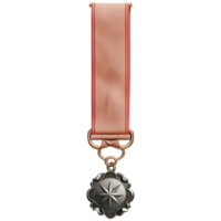 AI generated Military medal isolated on transparent background png