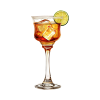 ai genererad alkoholhaltig cocktail isolerat på transparent bakgrund png