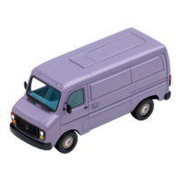 AI generated Delivery van 3d icon isolated on transparent background png