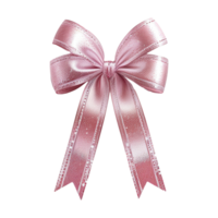 AI generated Pink ribbon bow isolated on transparent background png