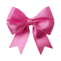 AI generated Pink satin bow isolated on transparent background png