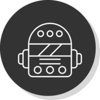 Welding Mask Line Grey  Icon vector