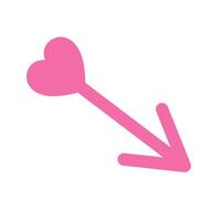 Pink Heart Arrow Icon vector