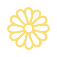 Abstract Round Flower Line Icon vector