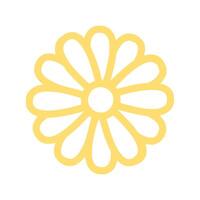 Abstract Round Flower Line Icon vector