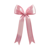 AI generated Pink ribbon bow isolated on transparent background png