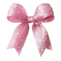 AI generated Pink satin bow isolated on transparent background png