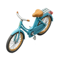 AI generated bicycle 3d icon isolated on transparent background png