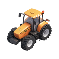 ai généré tracteur 3d icône isolé sur une transparent Contexte png