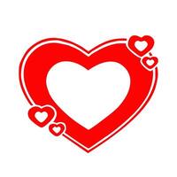 Red Designer Heart Frame vector