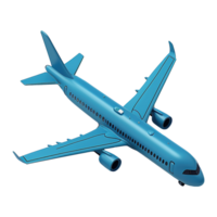 AI generated Airplane 3d icon isolated on transparent background png