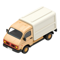 AI generated 3d icon of delivery truck isolated on transparent background png