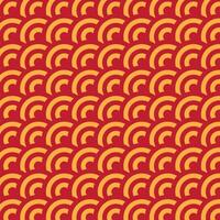 Red Gold Traditional Wave Japanese Chinese Asian Pattern Background vector