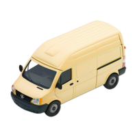 AI generated Delivery van 3d icon isolated on transparent background png