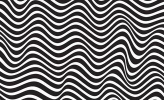 Horizontal Black Lines Abstract Hypnotic Pattern Psychedelic Background vector