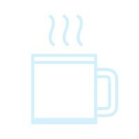 Hot Beverage Blue Mug Line Icon vector