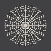 Hand Drawn Round Spider Web Icon vector