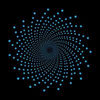 Blue Dotted Spiral Vortex Abstract Background vector