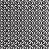 Black And White Overlapping Circles Pattern Background Japanese Style vector