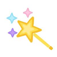 Magic Wand Cartoon Icon vector