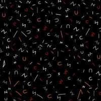 Scattered Alphabet Pattern Background Memphis Style vector