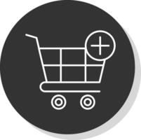 Shopping Cart Line Grey  Icon vector