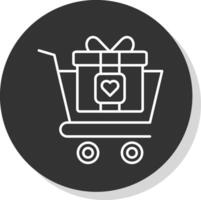 Shopping Cart Line Grey  Icon vector