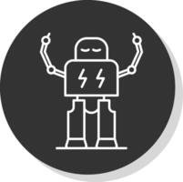 Robotics Line Grey  Icon vector