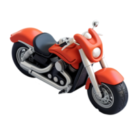 AI generated Motorcycle 3d icon isolated on transparent background png