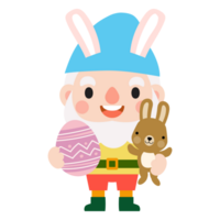 contento Pascua de Resurrección gnomos con conejito Conejo orejas, linda gnomos vistiendo conejito orejas, Pascua de Resurrección y primavera png