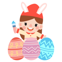 Happy Easter gnomes with bunny rabbit ears, Cute gnomes wearing bunny ears, Easter and spring, png