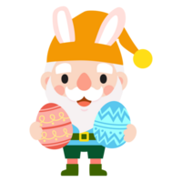 feliz Páscoa gnomos com Coelho Coelho ouvidos, fofa gnomos vestindo Coelho ouvidos, Páscoa e Primavera png