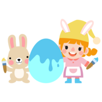 Happy Easter gnomes with bunny rabbit ears, Cute gnomes wearing bunny ears, Easter and spring, png