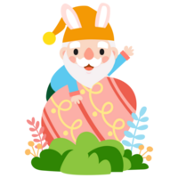 Happy Easter gnomes with bunny rabbit ears, Cute gnomes wearing bunny ears, Easter and spring, png