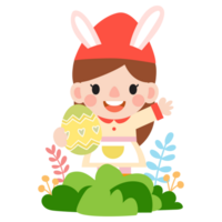 contento Pasqua gnomi con coniglietto coniglio orecchie, carino gnomi indossare coniglietto orecchie, Pasqua e primavera png