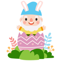 feliz Páscoa gnomos com Coelho Coelho ouvidos, fofa gnomos vestindo Coelho ouvidos, Páscoa e primavera, png