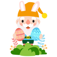 feliz Páscoa gnomos com Coelho Coelho ouvidos, fofa gnomos vestindo Coelho ouvidos, Páscoa e Primavera png