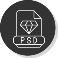 Psd Line Grey  Icon vector