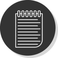 Note Line Grey  Icon vector