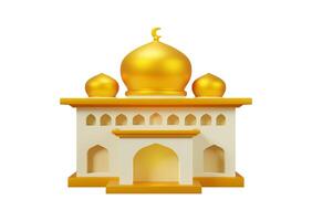 3d mosque islamic element icon photo