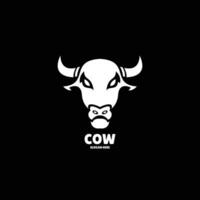 cow silhouette logo design illustration vector