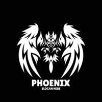 phoenix silhouette logo design illustration vector