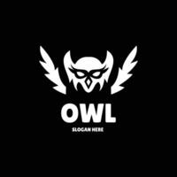 owl silhouette logo design illustration vector