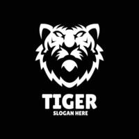 tiger silhouette logo design illustration vector