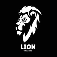 león silueta logo diseño ilustración vector
