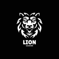 lion silhouette logo design illustration vector