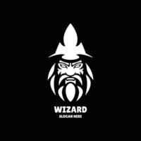 wizard silhouette logo design illustration vector