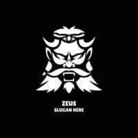 zeus silhouette logo design illustration vector